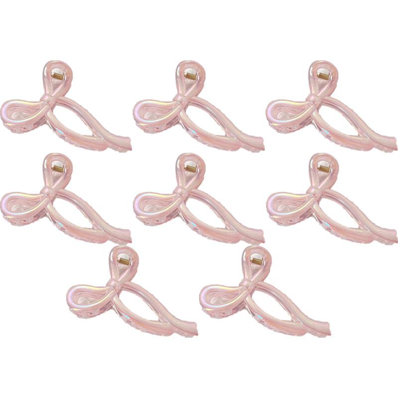 Bow Transparent Hair Clip Women's Jelly Color Shark Clip Dazzling Fashion Hair Accessories