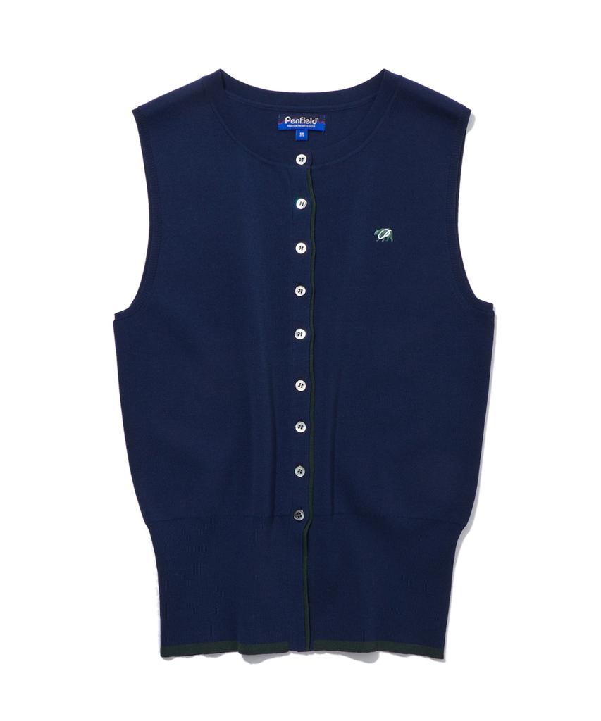 PENFIELD Knit Color Block Slim Sleeveless Navy_Fs2Ne61F