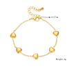 DIEYURO 316L Stainless Steel Gold Color Heart Love Bracelet For Women Girl Fashion Bangles Rust-proof Jewelry Lady Holiday Gift