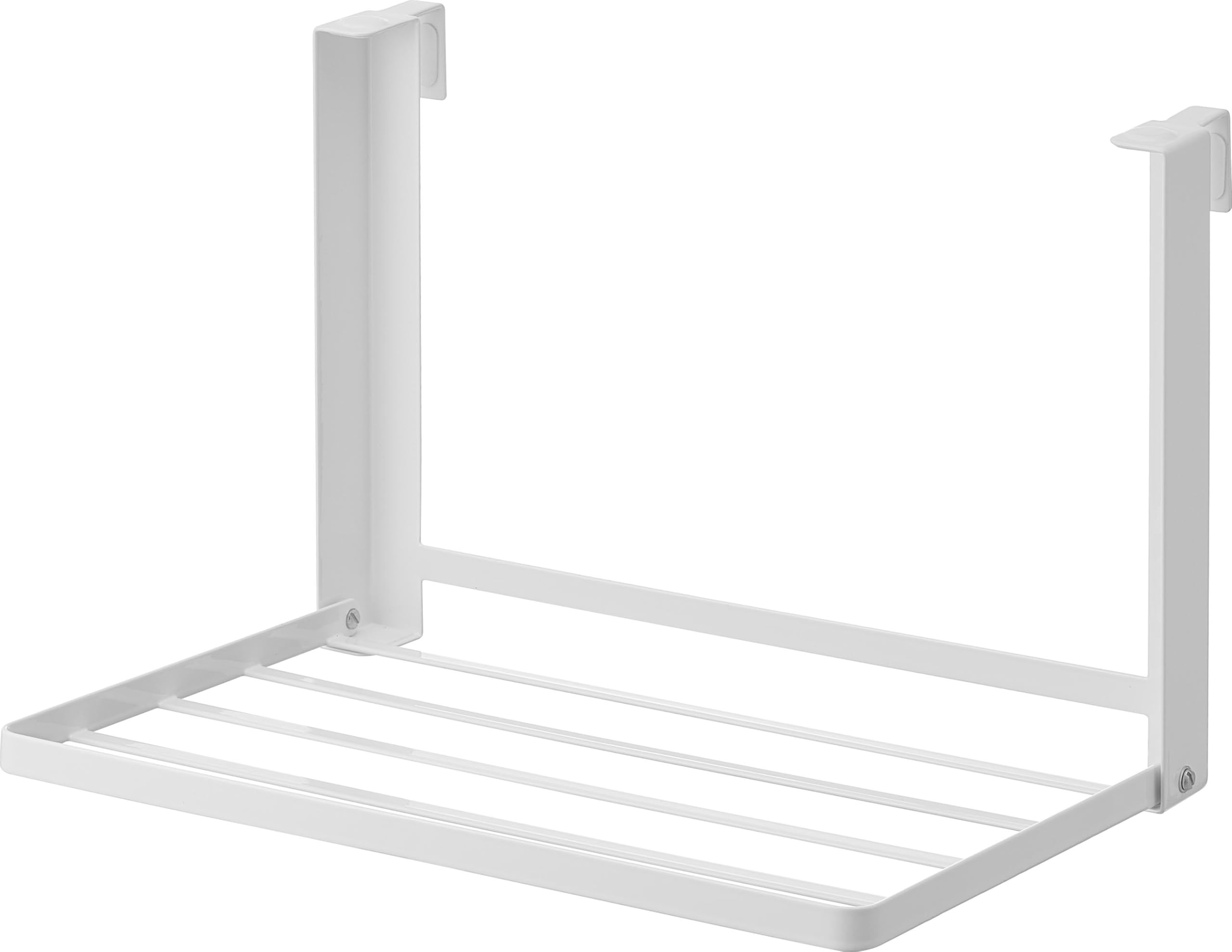 

Yamazaki Tower Folding Shelf, White, Dimensions: W37 x D28.5 x H25cm (W x D x H), Bathroom Storage Rack, Towel Rack, Folding Rack, Model 1618