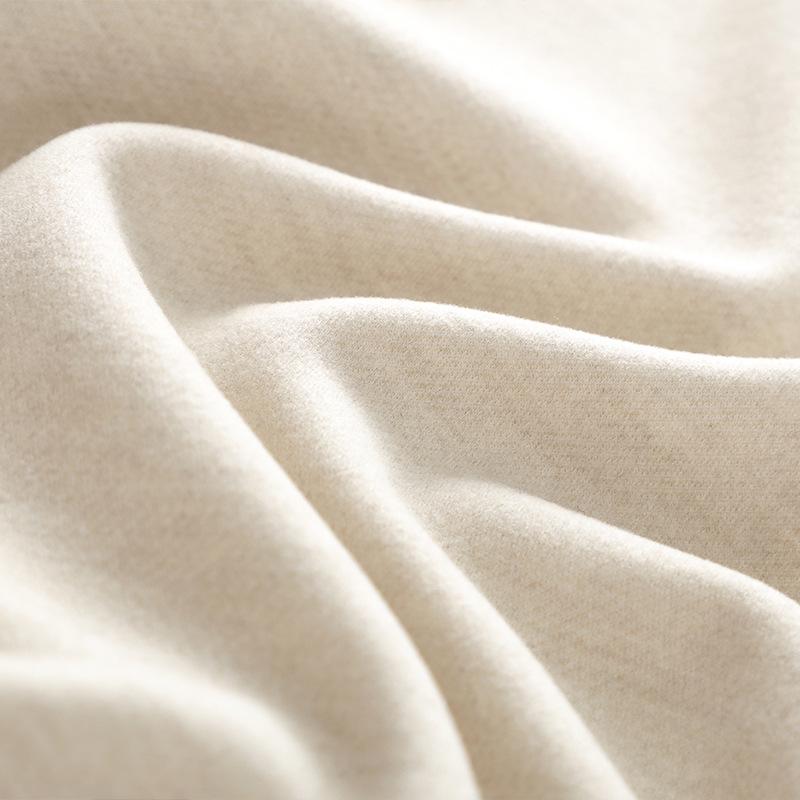 Women's 2024 Beige Cashmere Wide-Leg Pants - Autumn/Winter Style, Drapey Wool Straight-Leg Casuals.