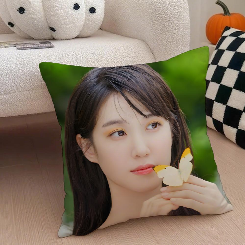 Talented Korean Beautiful Actress PPark Eunbin Cushion Cover Throw Pillow Cover Hidden Button Durable Polyester Chair Cushion