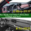 For Mazda CX-9 RX-9 CX RX9 Grand Touring 2016- Dashmat Dashboard Cover trument Panel Pad Anti-Dirt Proof Dash Mat