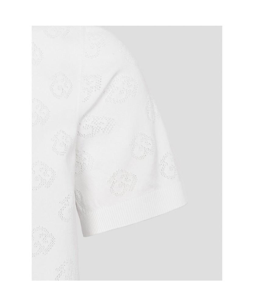 BEANPOLE GOLF [B_Under] Men'S Jacquard Knit Short Sleeve Collared T-Shirt - White