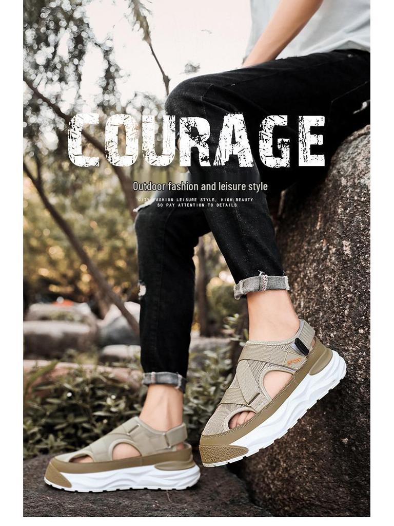 Summer 2025 Men's Trendy Thick-Soled Breathable Sports Sandals