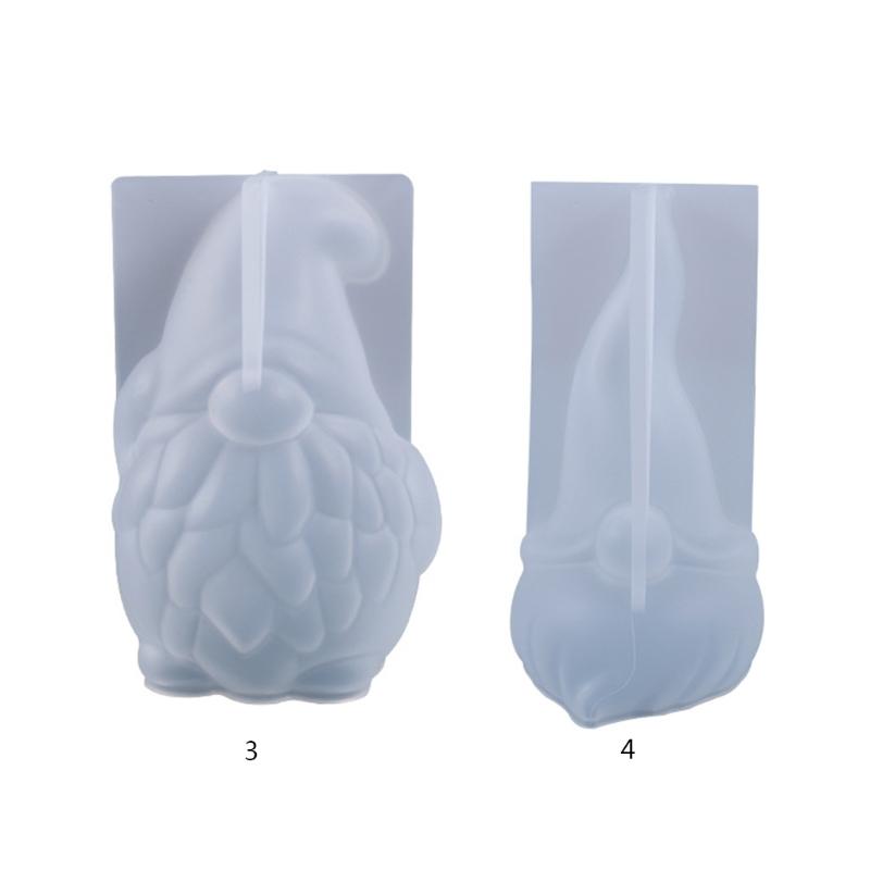 Handmade 3D Christmas Santa Claus Decoration Mold Aroma Plaster Silicone Mold Handicrafts Soap Candle Resin Casting Mold