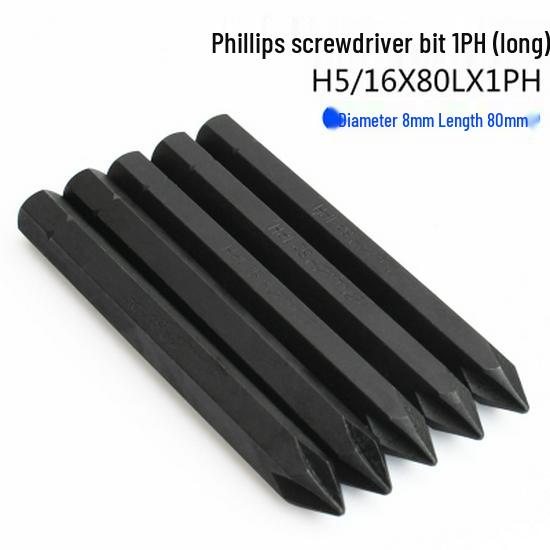 Phillips Impact Driver & Screwdriver Bits – Magnetic, Wear-Resistant Chrome Vanadium Alloy Steel