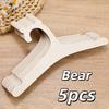 5-50pcs Baby Clothes Rack Wooden Children Clothing Hanger Cute Bear Hangers For Wardrobe Storage Tools Princess Room Decoration