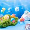 Creative Resin Ocean Animal Dolphins Qctopuses Jellyfish Figurine Landscape Car Ornaments Decor Aquarium Fish Tank Small