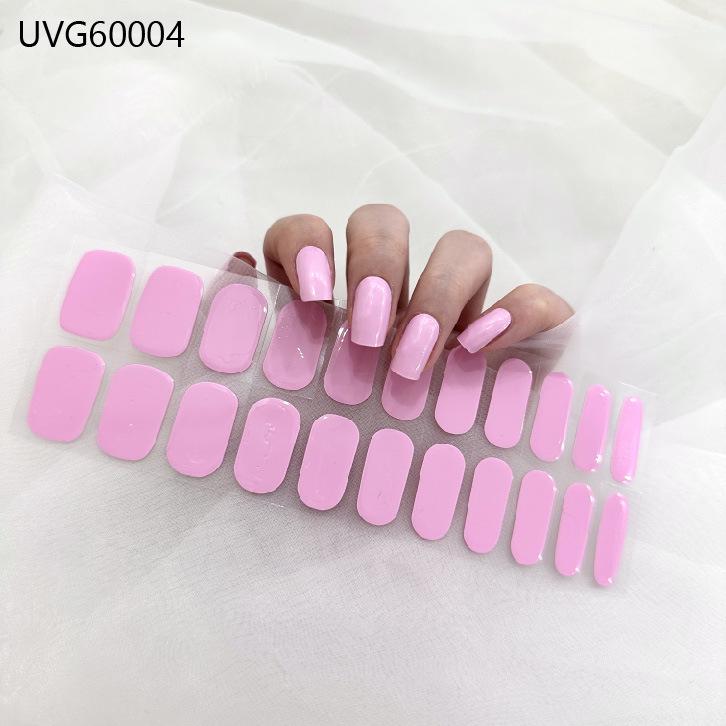 Transparent Nude UV Gel Nail Art Stickers: Semi-Cured, Semi-Baked Manicure Sheets