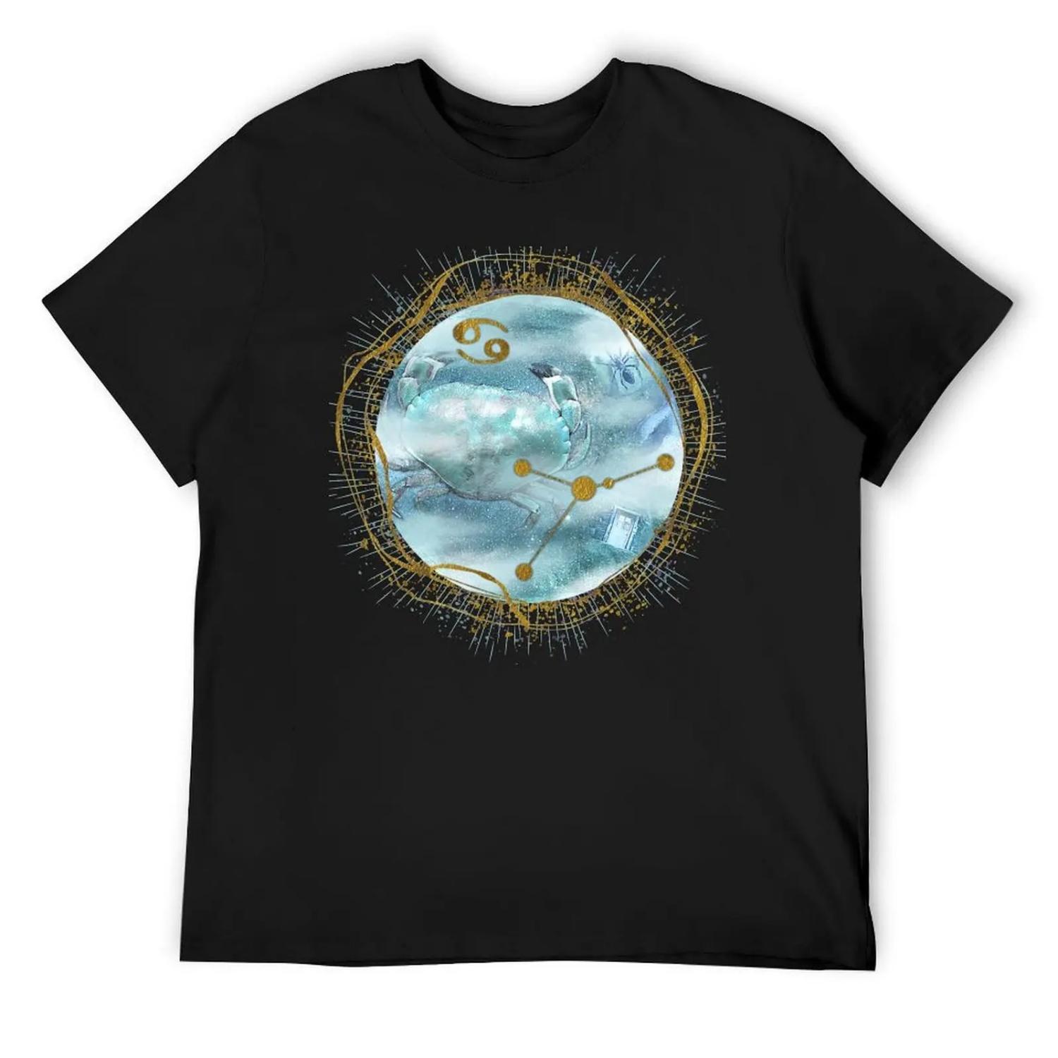 Cancer Constellation T-Shirt blanks anime stuff mens fashion S