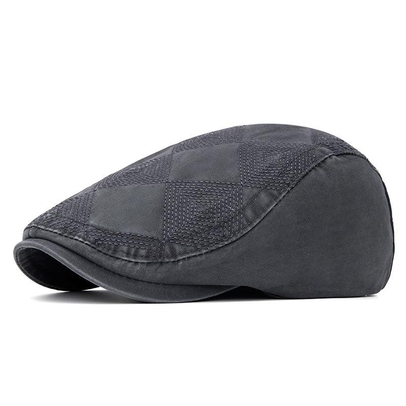 Embroidery Beret British Vintage Men's Forward Cap Spring Summer Sunshade Newsboy Cap