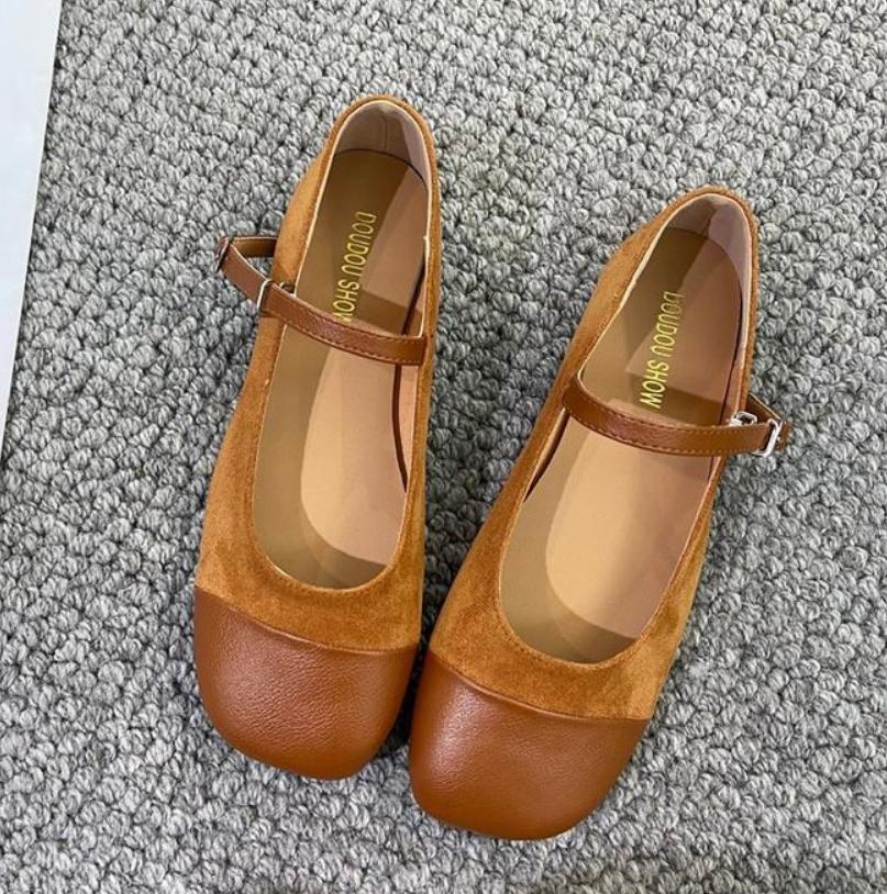 Fashion Designer Mary Jane Shoes Women Hand Stitch Casual Streetwear Ballet Flats Japanese Women Sling Shoes Loafers Zapatos De Mujer