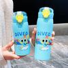 350ml/500ml Cartoon Stainless Steel Vacuum Flask With Straw Portable Cute Kids Thermos Mug Travel Thermal Water Bottle Tumbler