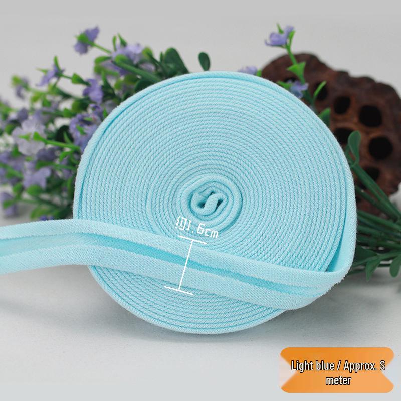 Elastic Cotton Knit Piping Tape for Baby Clothes and No-Iron Decoration