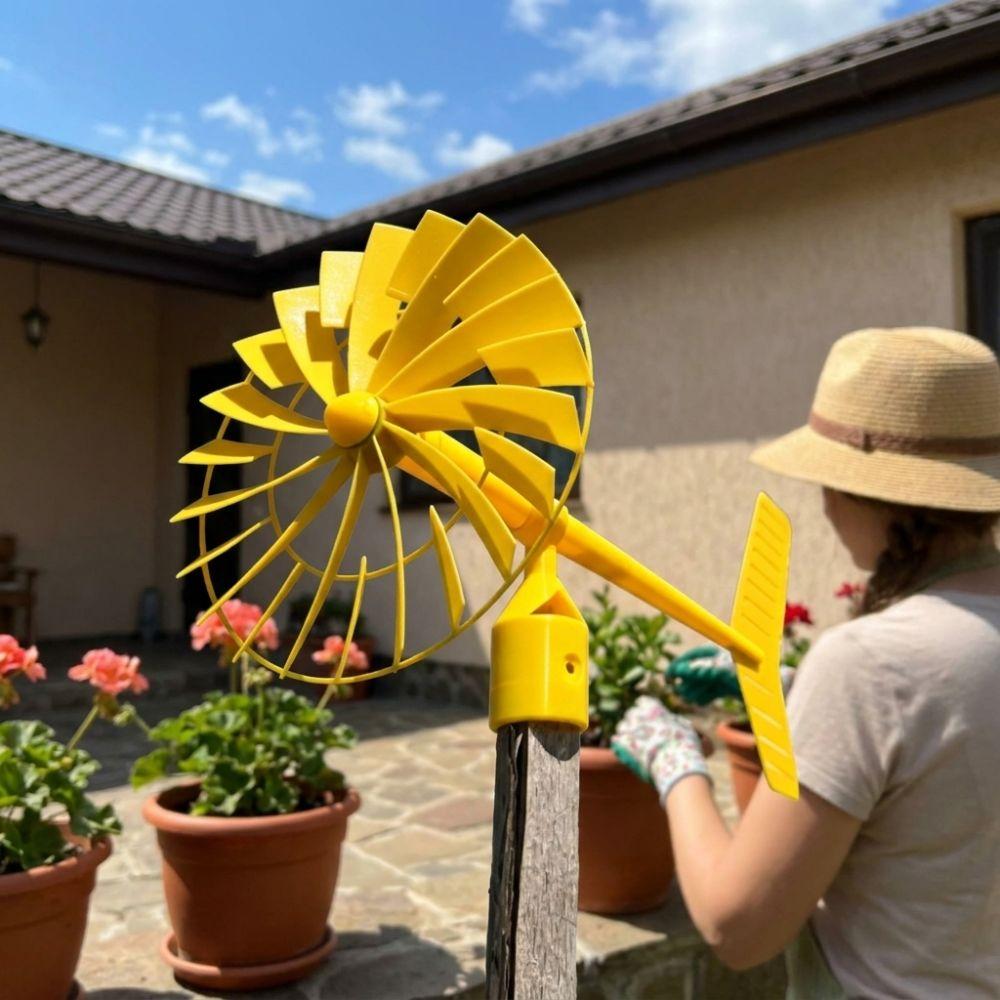 Waterproof Outdoor Wind Vane Decor 3D Printed Rotating Wind Wheel Holiday Patio