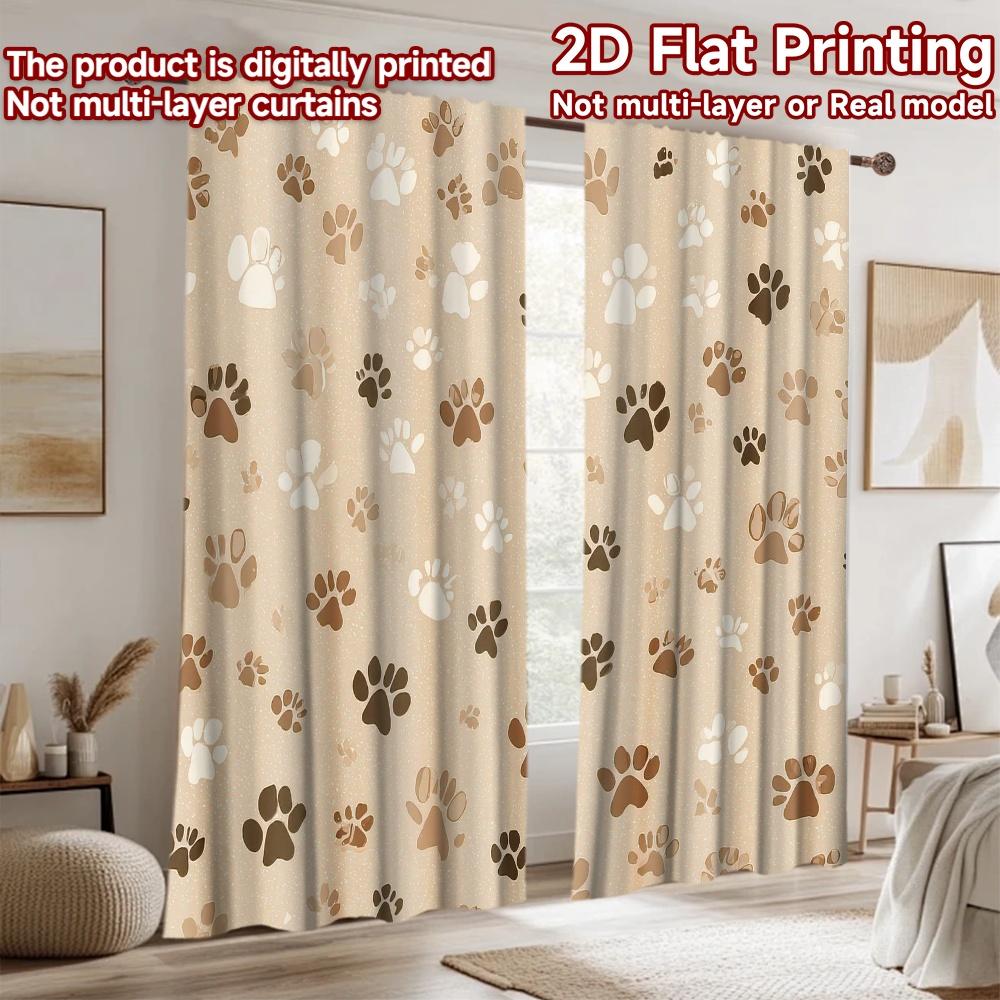 1pc 2D flat Photography Backdrop Photography Backdrop Brown Paw s 100% Polyester Anniversary for Home and party decorations for