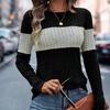 Sweater Women O Neck Knitted Streetwear Autumn Winter Vintage Clothing Casual Long Sleeve Sweater