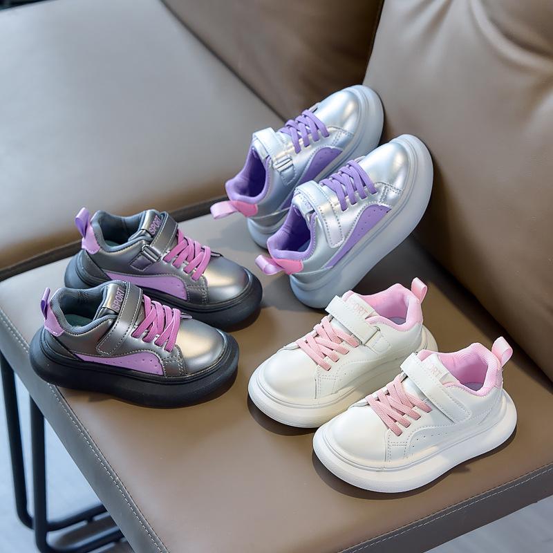Girls' Shoes - New Style Children's Sports Shoes with Velcro Fastening Panels