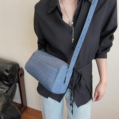 Tragbare Denim-Kissen-Tasche neue High-End-Unterarmtasche lässige Mode Schulter-Umhängetasche