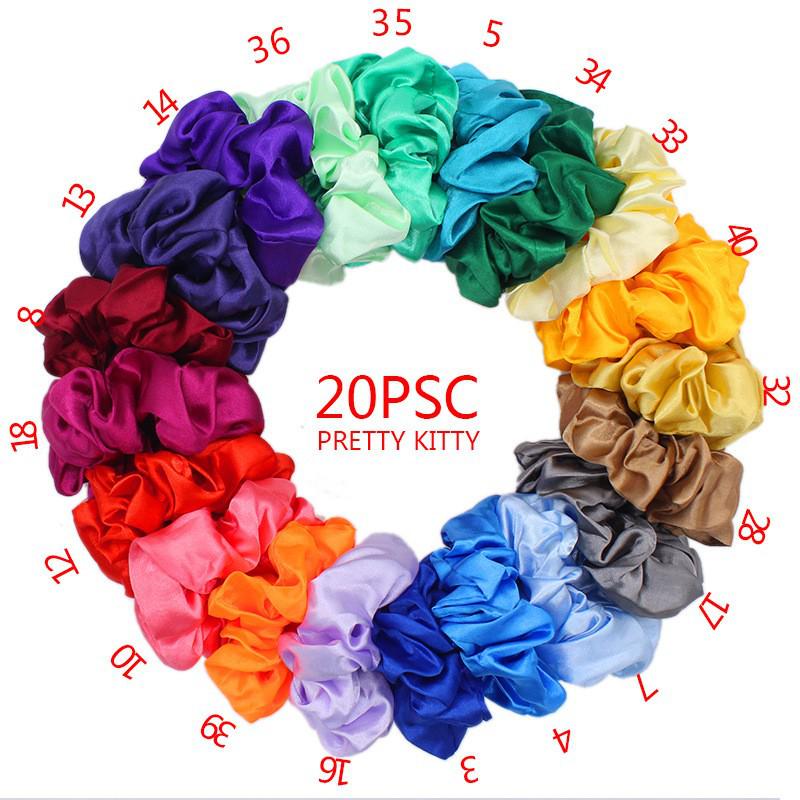 European-American Satin Pleated Hair Tie - French Minimalist Design