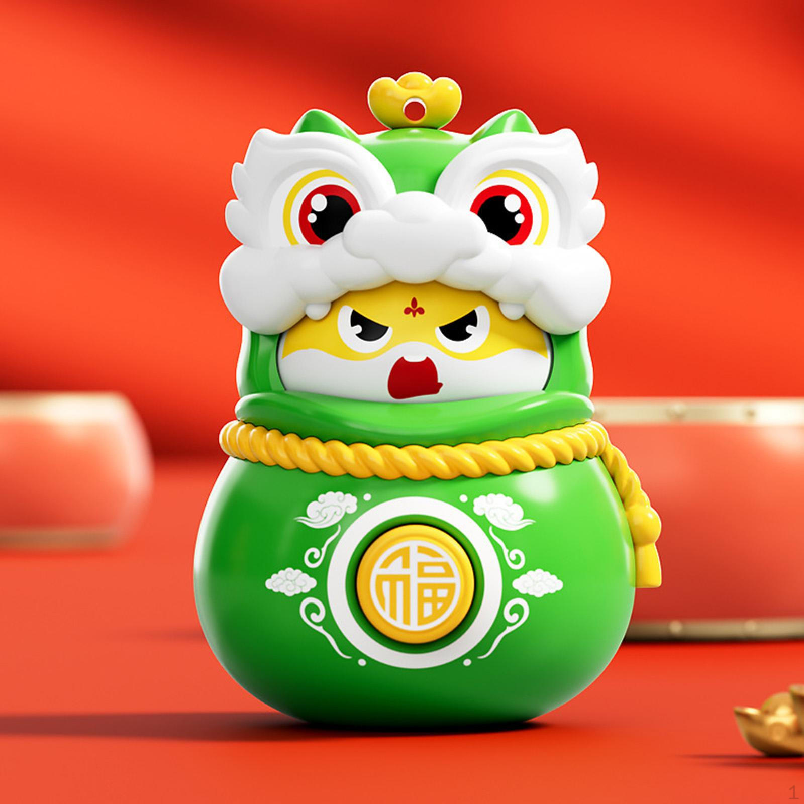 Меняющее лицо неваляшка игрушка-качалка кукла-неваляшка подарок маленький настольный для мальчиков девочек год зелёный