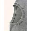 European Size Abstract Face Print Summer Trendy Oversized Shoulder Sleeve Extra Large Vintage Distressed Pure Washed Craft Round Neck T Shirt