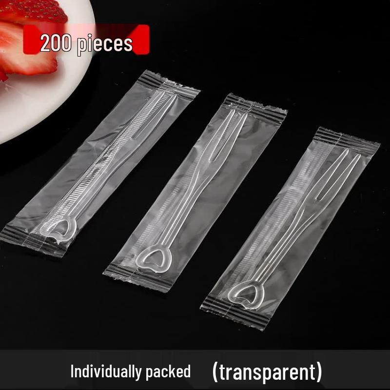 Individually Wrapped Disposable Plastic Fruit Forks