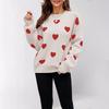 Winter new Valentine's Day love pullover women's knitted sweater women's large size loose sweater women