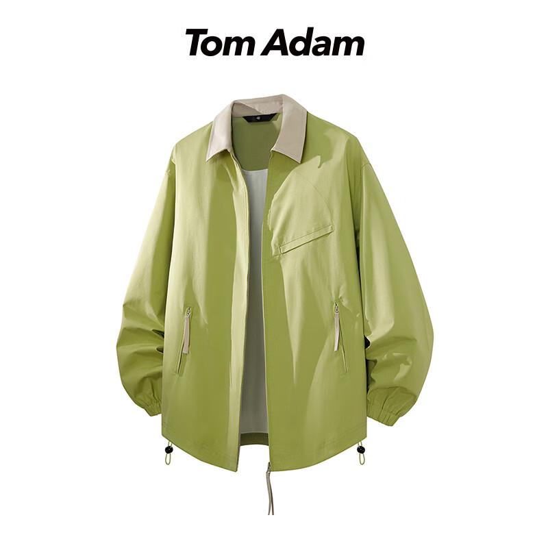 TOM ADAM Autumn Color Block Lapel Jacket