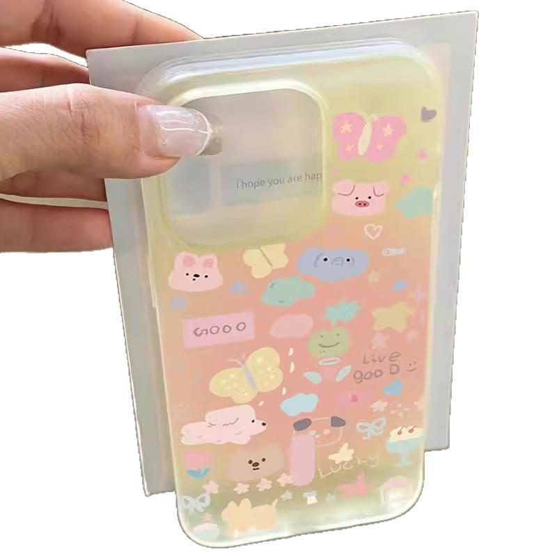 Butterfly Elephant for IPhone15 for Apple 16 Women's Phone Case 13 Promax Cartoon 14 Transparent 12