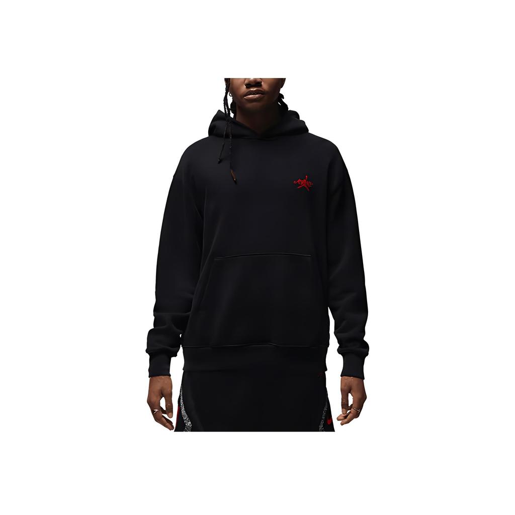Jordan SS24 Logo Embroidered Hoodie Men Hoodies Black FQ5444-010