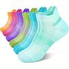 6 Pair Women'S Low-Cut Compression Socks Cushioned Heel Ankle Compression Fit for Improved Circulation