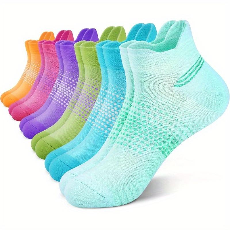 6 Pair Women S Low-Cut Compression Socks Cushioned Heel Ankle Compression Fit for Improved Circulation 6 pairs