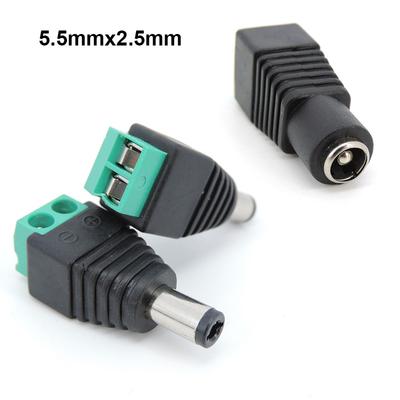 5 stücke 12 V 2,5x5,5mm 5,5*2,5mm DC Strom Männlich weiblich Stecker Jack Adapter Anschluss kabel terminal für CCTV kamera LED Licht
