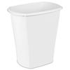 10 Gallon Rectangular Wastebasket Plastic Kitchen Open Top Trash Can Slim Profile Easy Clean Indoor Use with Comfortable Handle