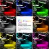 48 Led Rgb Car Foot Ambient Light With Usb Cigarette Automotive Interior Lights Strip Decoration Bar Remote/Voice Control