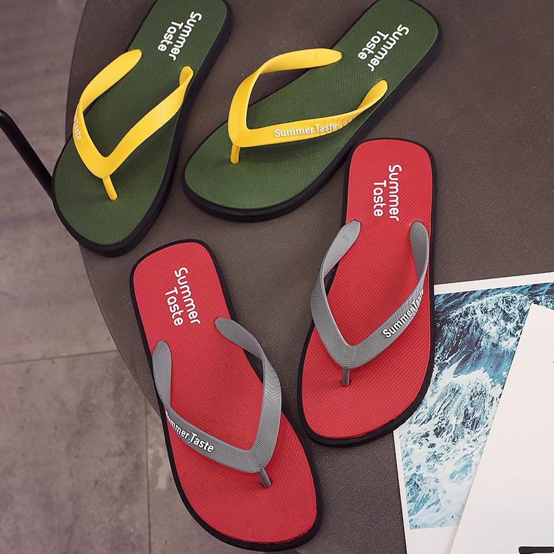 New flip-flops men's summer fashion outer wear new men's foot pinch drag personalized non-slip outdoor beach sandals