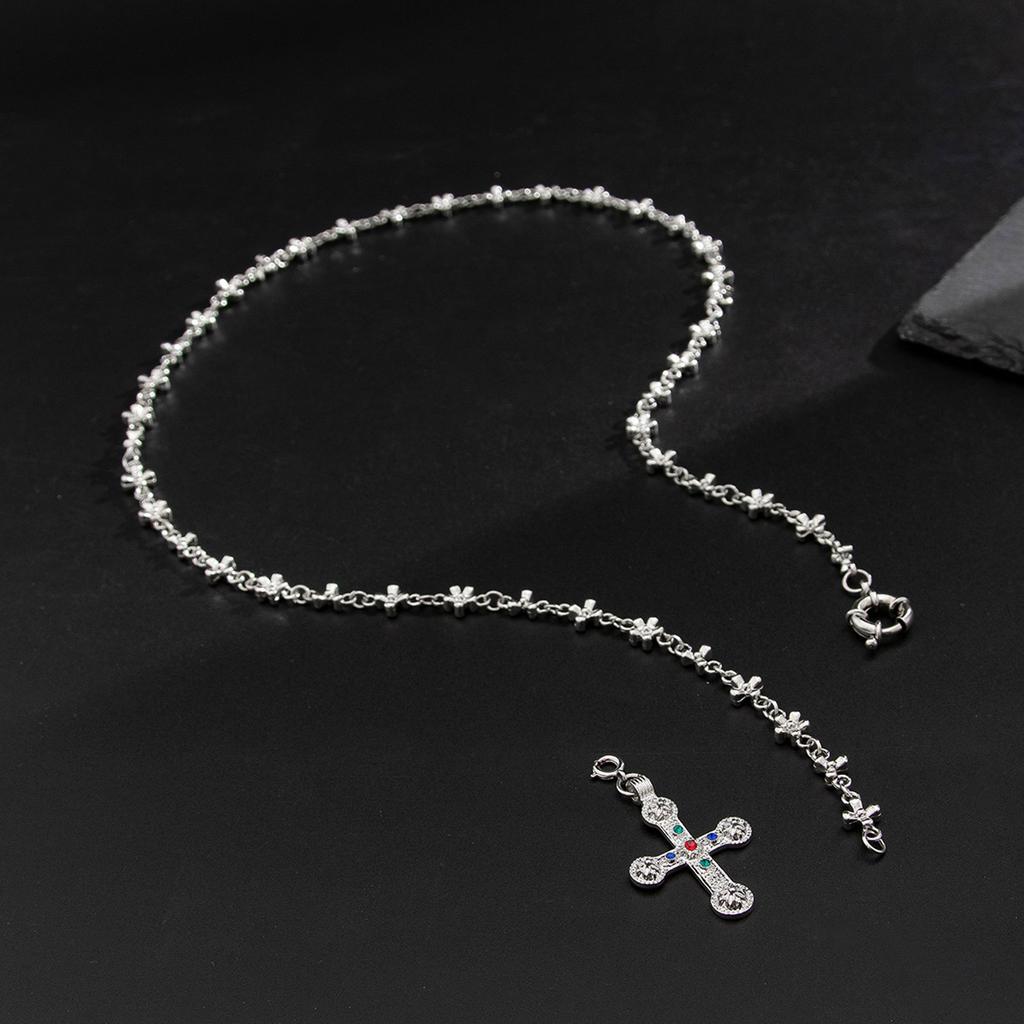 Fashionable Jesus Cross Pendant Necklace Women Neck Jewelry Statement Pendant Necklace Perfect for Daily and Party Wear