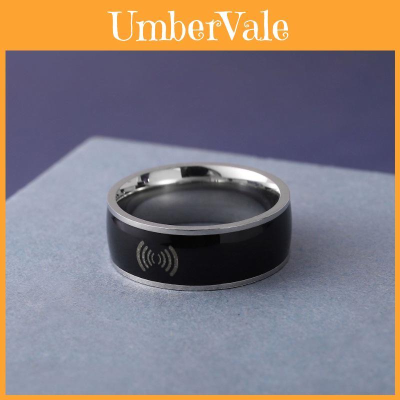 Stainless Steel Nfc Smart Ring With Gold Plating For Unisex Tech Accessories