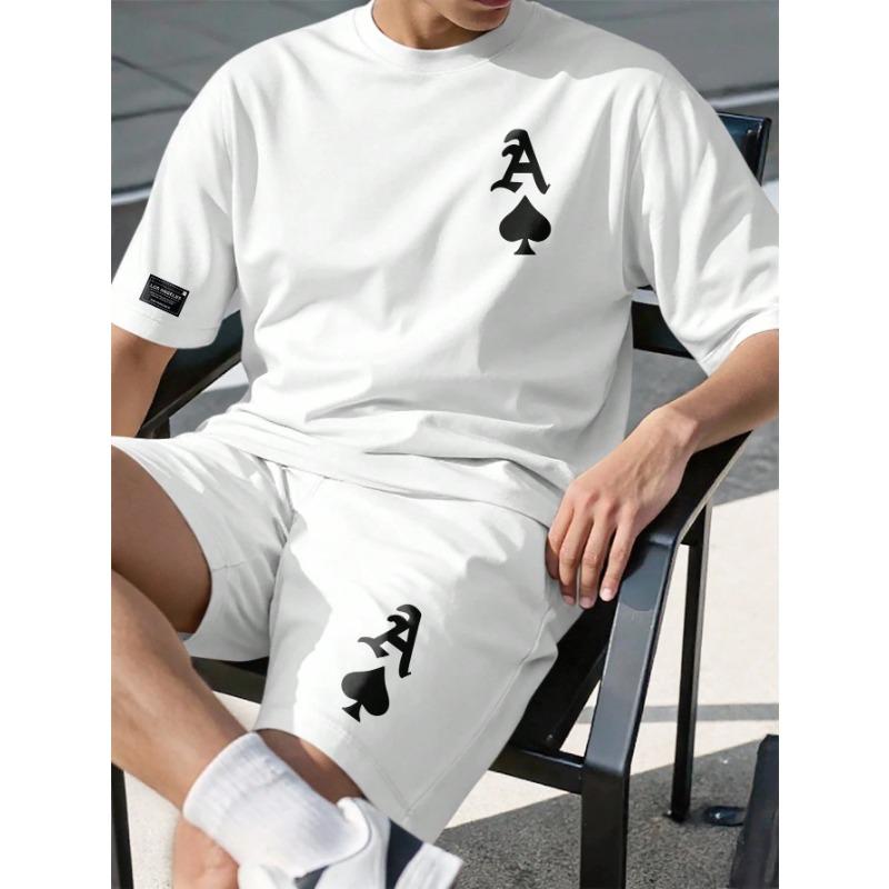 Summer Men's Sportswear Short sleeve T-shirt Suit Two-piece Outdoor Travel Clothing Oversized Man Shorts Training Clothes
