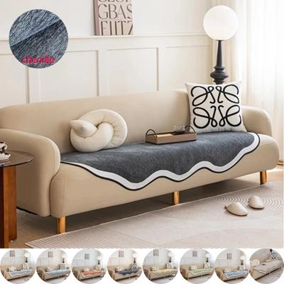 Chenille Fabric Sofa Cushion for Living Room Special Shape Non-slip Couch Cover L Shaped Sofa Towel Seat Pad Protection Cover