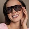 3pcs Women Large Frame Rectangular Sunglasses New Brand Fashion Polygon Design Sun Glasses INS Eyeglasses UV400 Unisex