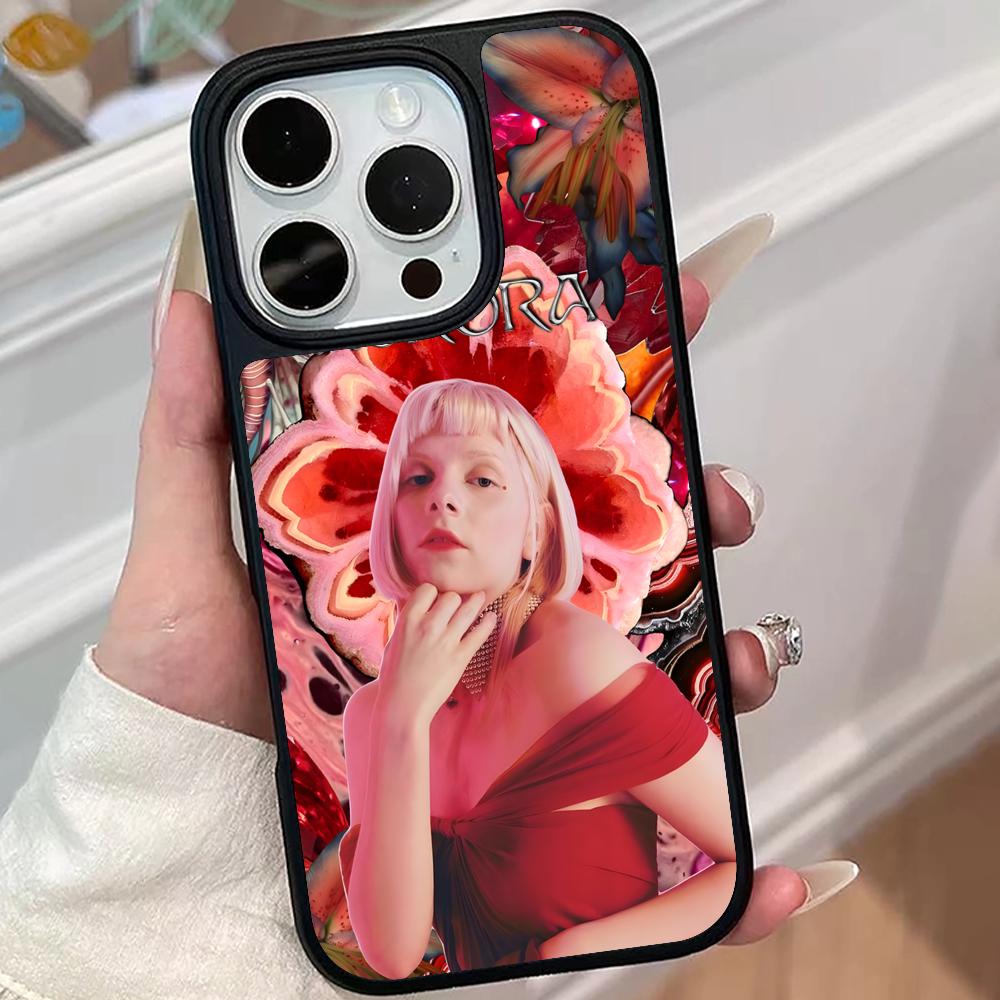 Aurora Aksnes Matte Surface  Mobile Phone Case for iPhone 17 16 15 14 13 12 11 Air Pro Max Plus Colorful Cover