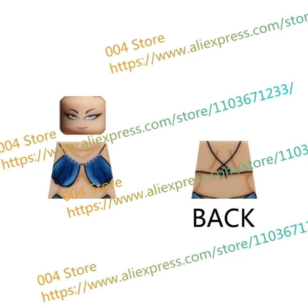 18+ Adult Building Block MOC Anime Action Figure Sexy Model Date Cartoon Swimwear Girl Hair Kit Ornament Toy Gift Collection F31