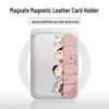 Shin-chan MagSafe-Compatible Leather Phone Case with Climbing Wall Design & Magnetic Card Holder
