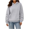 Women Solid Hooded Sweatshirt Autumn Winter Loose Pullover Casual Long Sleeve Tops Ladies Daily Wear Hoodies