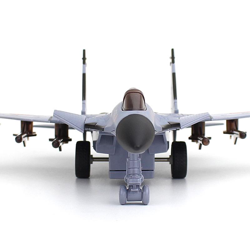 Children Sliding Aircraft Alloy with Light Sound Pull Back J15 Fighter Toys Vehicles Diecast Airplanes Toys