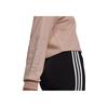 Adidas Letter Logo Casual Sports Drop Shoulder Short Sweatshirt Women sweatshirt Gray Pink HF6774