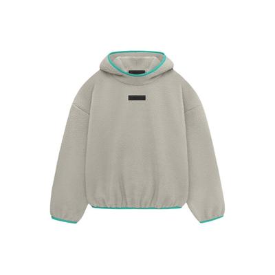 Fear of God Essentials Polar Fleece Pullover Hoodie Seal Men Tops Grey 202SP244265F